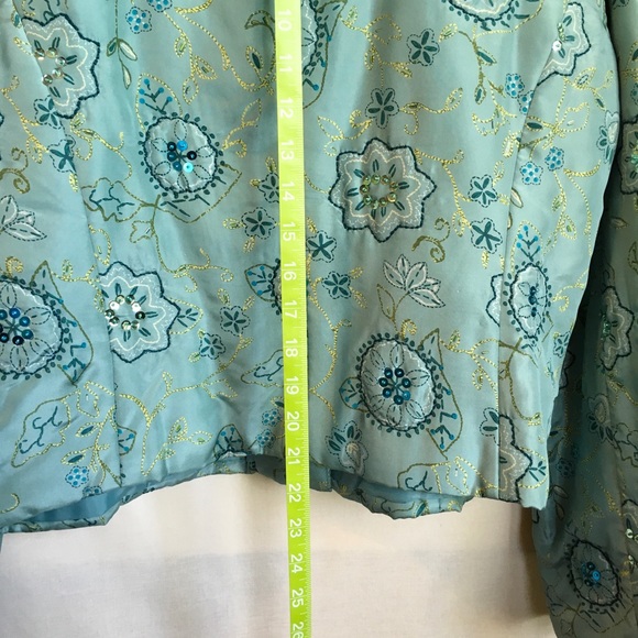 Judith Hart Collection Jacket NWT Sz 12 Silk Sequined Puffy - Picture 4 of 7